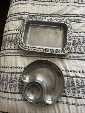 Wilton Armetale Silver Divided Serving Dish